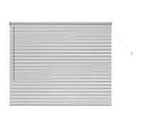 vidaXL Venetian Blinds Height Adjustable Silver 130 x 155 cm Aluminium, Modern Rectangular Aluminum Blinds, Adjustable Indoor Window Treatments, Light Control Privacy for Home Decor, Office