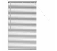 vidaXL Venetian Blinds Height-Adjustable Aluminium Silver 130 x 80 cm Matte Finish