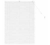 vidaXL Venetian Blinds Height Adjustable White 130 x 85 cm Aluminium, Modern Rectangular Aluminum Blinds, Adjustable Indoor Window Treatments, Light Control Privacy for Home Decor, Office