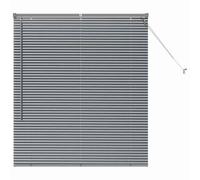 vidaXL Window Blind with Curtains Manual Dark grey Aluminium, Living Room, Modern Window Blinds, Adjustable, Durable Privacy, Vertical Slat for Home Decor