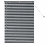 vidaXL Venetian Blinds with Curtains Dark Grey 130 x 85 cm Aluminium, Modern Rectangular Venetian Blinds, Durable Kitchen, Adjustable Indoor, Privacy, Light Control, Matte Finish