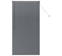 vidaXL Venetian Blinds with Curtains Dark Grey 175 x 90 cm Aluminium, Modern Rectangular Venetian Blinds, Durable Kitchen, Adjustable Indoor, Privacy, Light Control, Matte Finish