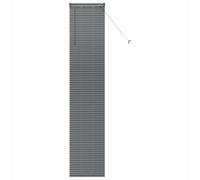 vidaXL Venetian Blinds with Curtains Dark Grey 220 x 40 cm Aluminium, Modern Rectangular Venetian Blinds, Durable Kitchen, Adjustable Indoor, Privacy, Light Control, Matte Finish