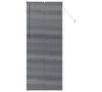 vidaXL Venetian Blinds with Curtains Dark Grey 220 x 85 cm Aluminium, Modern Rectangular Venetian Blinds, Durable Kitchen, Adjustable Indoor, Privacy, Light Control, Matte Finish