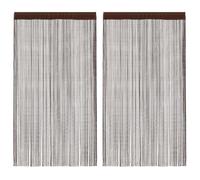 vidaXL String Curtains 2 pcs 100x250 cm Brown LSO UK
