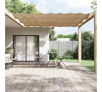 vidaXL Vertical Awning Taupe Oxford Fabric Balcony Privacy Protective Screen