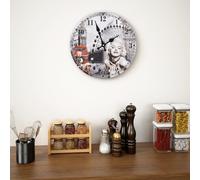 vidaXL Vintage Wall Clock Marilyn Monroe 30cm Home Office Living Room Timer
