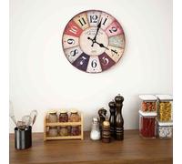 vidaXL Vintage Wall Clock Colourful 30 cm UK HOT