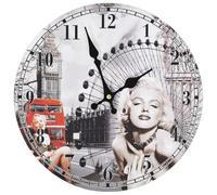vidaXL Vintage Wall Clock, Living Room Timer for Decorative, Battery-Operated Hanging Clock for Home Office Hallway, Quartz Round Clock