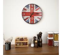 vidaXL Vintage Wall Clock UK 30cm Home Office Living Room Analog Timer Decor