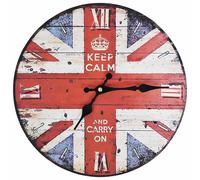 vidaXL Vintage Wall Clock UK 30cm Home Office Living Room Analog Timer Decor