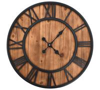 vidaXL Vintage Wall Clock with Quartz Movement Wood and Metal 60cm XXL UK HOT