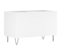 vidaXL Vinyl Record Storage Sideboard - White Engineered Wood Record Player Cabinet with Ample Storage - Suitable for Living Room - Industrial Modern Design