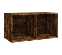 Vidaxl Vinyl Storage Box Smoked Oak 71X34X36 Cm Engineered Wood