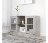 vidaXL Vitrine Cabinet Concrete Grey 120x30.5x70 cm Engineered Wood