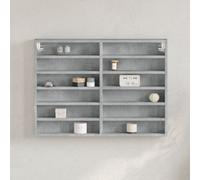 Vidaxl Vitrine Cabinet Concrete Grey 80X8.5X58 Cm Engineered Wood
