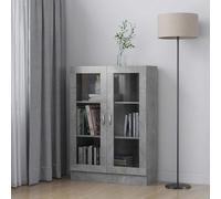 vidaXL Vitrine Cabinet Concrete Grey 82.5x30.5x115 cm Engineered Wood