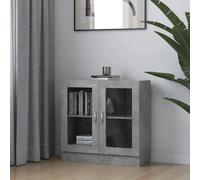 (concrete grey) vidaXL Vitrine Cabinet Book Stand Rack Engineered Wood Multi Colours/Sizes