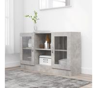 Vidaxl Vitrine Cabinet Concrete Grey 120X30.5X70 Cm Engineered Wood