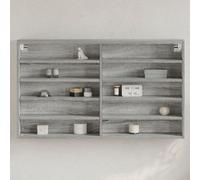 Vidaxl Vitrine Cabinet Grey Sonoma 100X15X58 Cm Engineered Wood