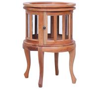 Vidaxl Vitrine Cabinet Natural 50X50X76 Cm Solid Mahogany Wood