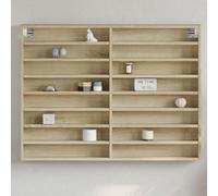 vidaXL Vitrine Cabinet Sonoma Oak 100x8.5x75 cm Engineered Wood