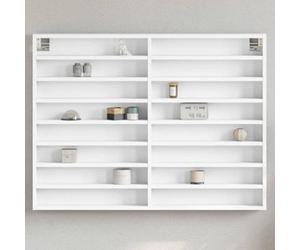 Vidaxl Vitrine Cabinet White 100X8.5X75 Cm Engineered Wood