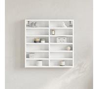 vidaXL Vitrine Cabinet White 60x8.5x58 cm Engineered Wood