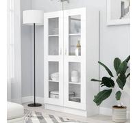 Vidaxl Vitrine Cabinet White 82.5X30.5X150 Cm Engineered Wood