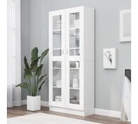vidaXL Vitrine Cabinet White 82.5x30.5x185 cm Engineered Wood