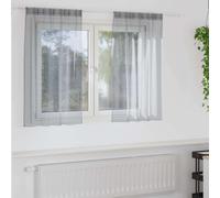 vidaXL Voile Curtain 2 pcs Dark Grey 140 x 140 cm Polyester