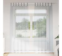 vidaXL Voile Curtain 2 pcs Dark Grey 225 x 140 cm Polyester