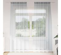 vidaXL Voile Curtain 2 pcs Dark Grey 225 x 140 cm Polyester