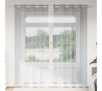 vidaXL Voile Curtain 2 pcs Dark Grey 260 x 140 cm Polyester