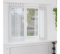 vidaXL Voile Curtain 2 pcs Light Grey 175 x 140 cm Polyester