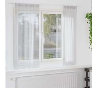 vidaXL Voile Curtain 2 pcs Light Grey 175 x 140 cm Polyester