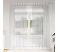vidaXL Voile Curtain 2 pcs Light Grey 245 x 140 cm Polyester