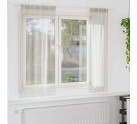 vidaXL Voile Curtain with Curtains 2 pcs Cream 175 x 140 cm Polyester