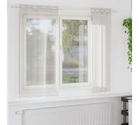 vidaXL Voile Curtain with Curtains 2 pcs Cream 175 x 140 cm Polyester