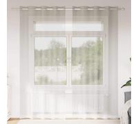 vidaXL Voile Curtain with Curtains 2 pcs Cream 225 x 140 cm Polyester