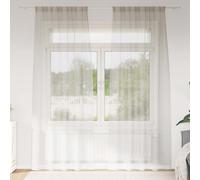 vidaXL Voile Curtain with Curtains 2 pcs Cream 245 x 140 cm Polyester
