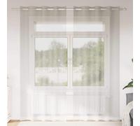 vidaXL Voile Curtain with Curtains 2 pcs Cream 260 x 140 cm Polyester