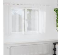 vidaXL Voile Curtain with Curtains 2 pcs White 140 x 140 cm Polyester