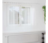 vidaXL Voile Curtain with Curtains 2 pcs White 140 x 140 cm Polyester