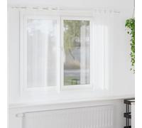 vidaXL Voile Curtain with Curtains 2 pcs White 175 x 140 cm Polyester