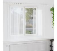 vidaXL Voile Curtain with Curtains 2 pcs White 175 x 140 cm Polyester