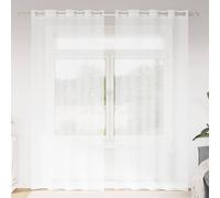 vidaXL Voile Curtain with Curtains 2 pcs White 225 x 140 cm Polyester