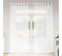 vidaXL Voile Curtain with Curtains 2 pcs White 260 x 140 cm Polyester