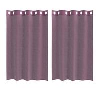 vidaXL Voile Curtains with Eyelets 2 Pieces Purple 140 x 175 cm Net Curtain, Transparent Curtain, Window Treatment, Sheer Voile Curtain