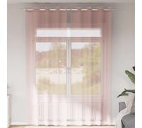 Voile Curtains 2pcs Light Pink 140x300cm 100% Polyester Eyelet Top Sheer Panels